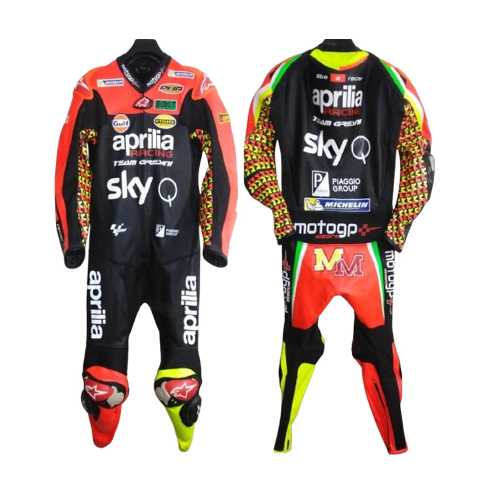 Aprilia Racing Custom Made Motorbike Leather Racing Suit Replica