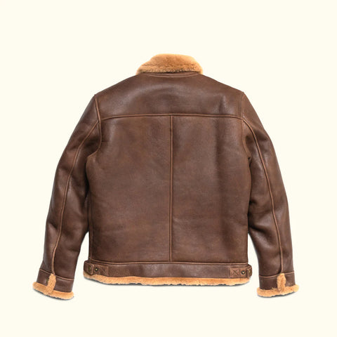 Men's Shearling Leather Bomber Jacket