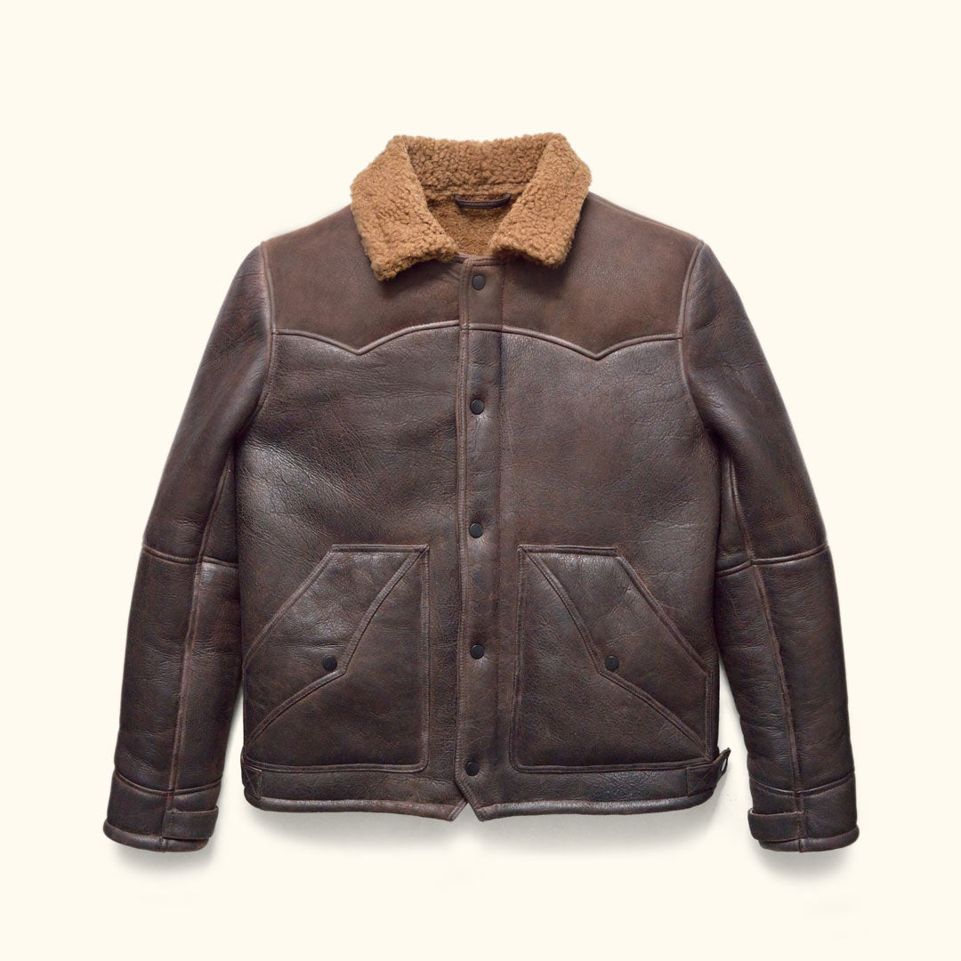 Men's Shearling Brown Leather Jacket