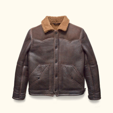 Men's Shearling Brown Leather Jacket