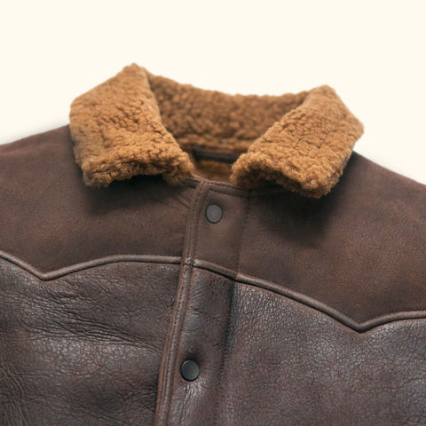 Men's Shearling Brown Leather Jacket
