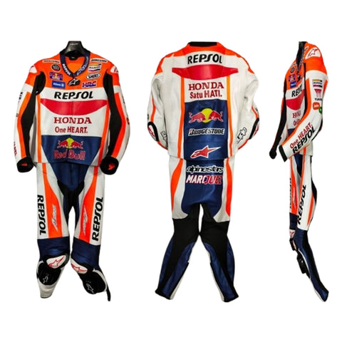 Honda Repsol Custom Made Motorbike Leather Racing Suit Replica