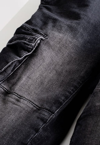 DARK GRAY KEVLAR CARGO JEANS