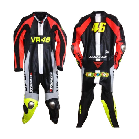 Dainese VR 46 Custom Made Motorbike Leather Racing Suit Replica