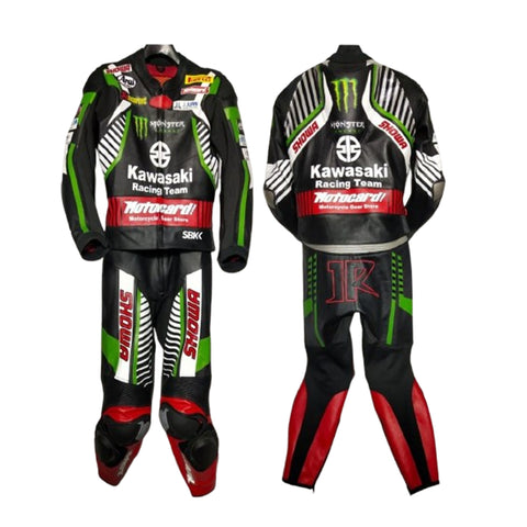 Kawasaki Racing Custom Made Motorbike Leather Racing Suit Replica