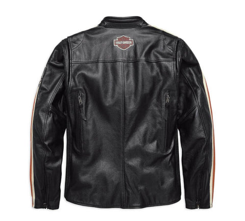 Harley Davidson Black Leather Biker Jacket Replica