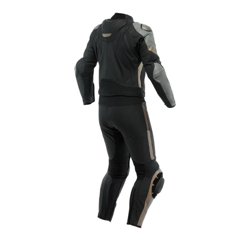 Charcoal Leather Motorcycle Suit