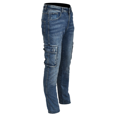 Blue Motorcycle Kevlar Jeans Motorbike Protective Pants