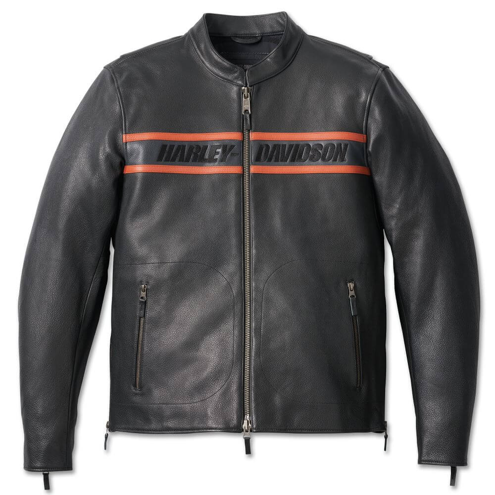 Black Harley Davidson Replica Leather Biker Jacket