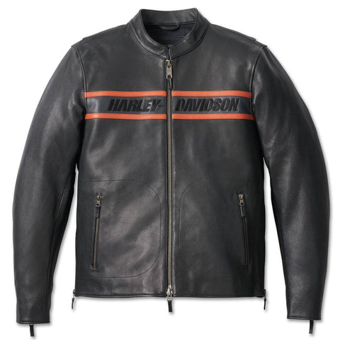 Black Harley Davidson Replica Leather Biker Jacket