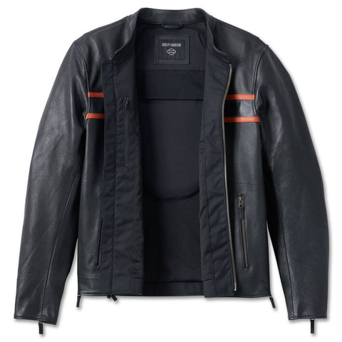 Black Harley Davidson Replica Leather Biker Jacket