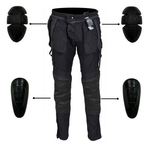 Kevlar Motorcycle Jeans Black Motorbike Protective Pants