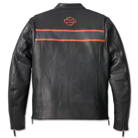 Black Harley Davidson Replica Leather Biker Jacket