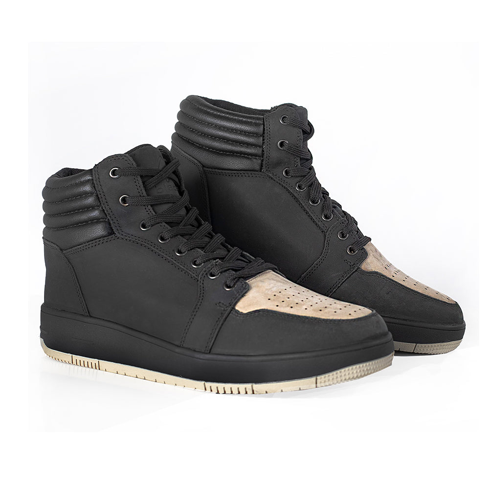 BLACK/GREY STREET AIR ANKLE MOTORCYCLE SNEAKERS
