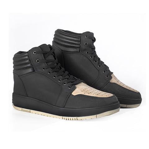 BLACK/GREY STREET AIR ANKLE MOTORCYCLE SNEAKERS