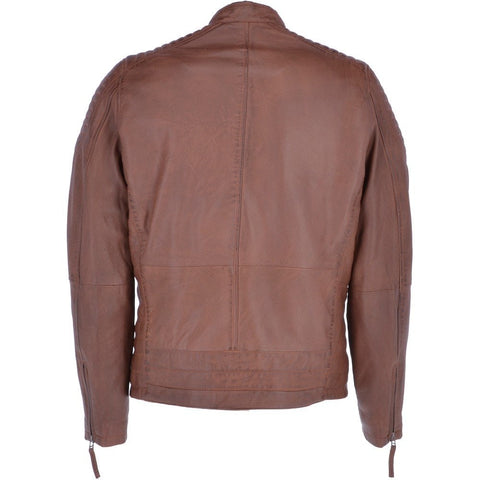Brown Biker Leather Jacket