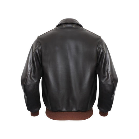 Coffee Brown Bomber Leather Jacket